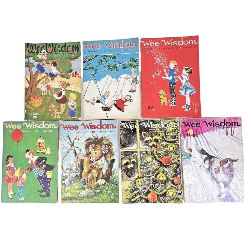 Vintage Wee Wisdom Childrens Magazine Lot Of 7  Issues 1950s 1960s‎ 1970s